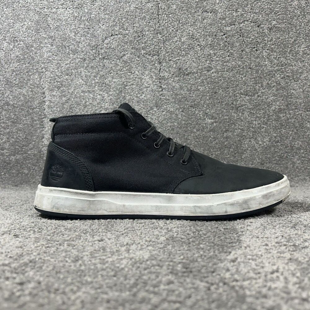 Timberland Davis Square Mens Size 13 Black Nubuck Chukka Shoes Used
